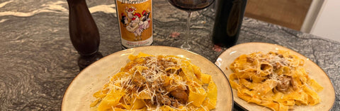 Ankragu med apelsin och pappardelle