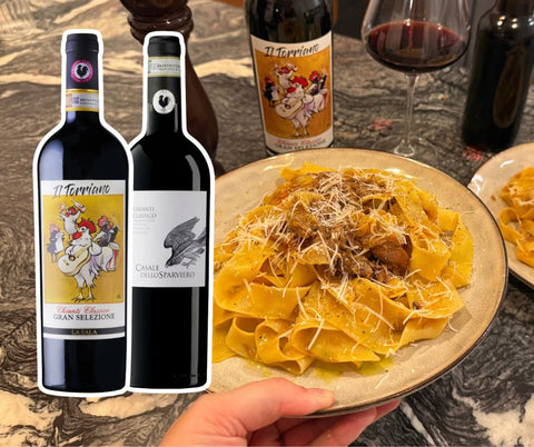 Ankragu med apelsin och pappardelle
