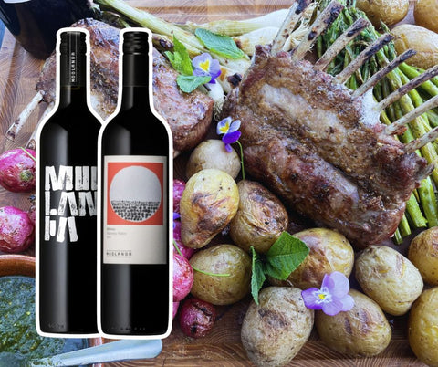 Grillede lammekoteletter med mynte- og pistaciepesto